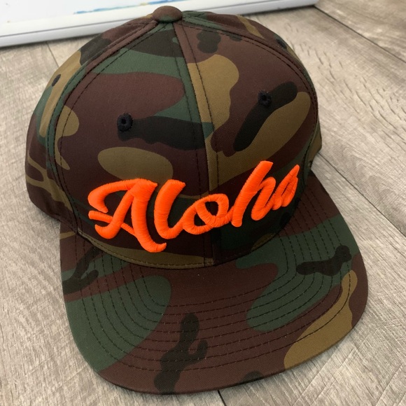 Camo SnapBack - Orange Aloha - Picture 2 of 2